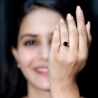Rosec Jewels-Nature Inspired 2 Carat Lab Grown Black and White Diamond Engagement Ring