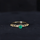 Rosec Jewels-Genuine Emerald and Diamond Designer Promise Ring