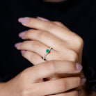 Rosec Jewels-Genuine Emerald and Diamond Designer Promise Ring