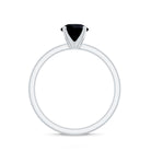 Natural 2 Carat Black Onyx Engagement Ring For Women AAA - Rosec Jewels