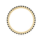 Certified Real Black Spinel Eternity Stackable Ring AAA - Rosec Jewels