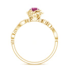 Rosec Jewels-Nature Inspired Pink Tourmaline and Diamond Engagement Ring