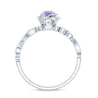 Nature Inspired Tanzanite Engagement Ring with Diamond AAA - Rosec Jewels