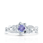 Nature Inspired Tanzanite Engagement Ring with Diamond AAA - Rosec Jewels