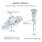 Rosec Jewels-Natural Moonstone Rose Flower Engagement Ring With Diamond