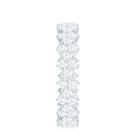 Cluster Wedding Band for Women with Moissanite D-VS1 - Rosec Jewels