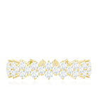 Cluster Wedding Band for Women with Moissanite D-VS1 - Rosec Jewels