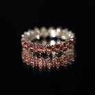 Natural Garnet Eternity Band for Anniversary AAA - Rosec Jewels