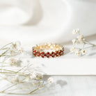 Natural Garnet Eternity Band for Anniversary AAA - Rosec Jewels