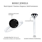 Rosec Jewels-Natural 2.68 Carat Black Spinel Solitaire Engagement Ring