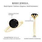 Rosec Jewels-Natural 2.68 Carat Black Spinel Solitaire Engagement Ring