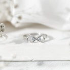 Certified Real Diamond Infinity Promise Ring for Women Natural - ( HI-SI ) - Rosec Jewels