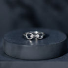 Minimalist Moissanite Infinity Promise Ring D-VS1 - Rosec Jewels