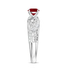 Vintage Style 0.6 Carat Ruby Engagement Ring with Diamond AAA - Rosec Jewels