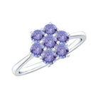 Rosec Jewels-Natural Tanzanite Flower Cluster Engagement Ring