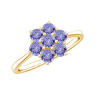 Rosec Jewels-Natural Tanzanite Flower Cluster Engagement Ring