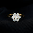 Rosec Jewels-Natural Diamond Flower Cluster Engagement Ring for Women
