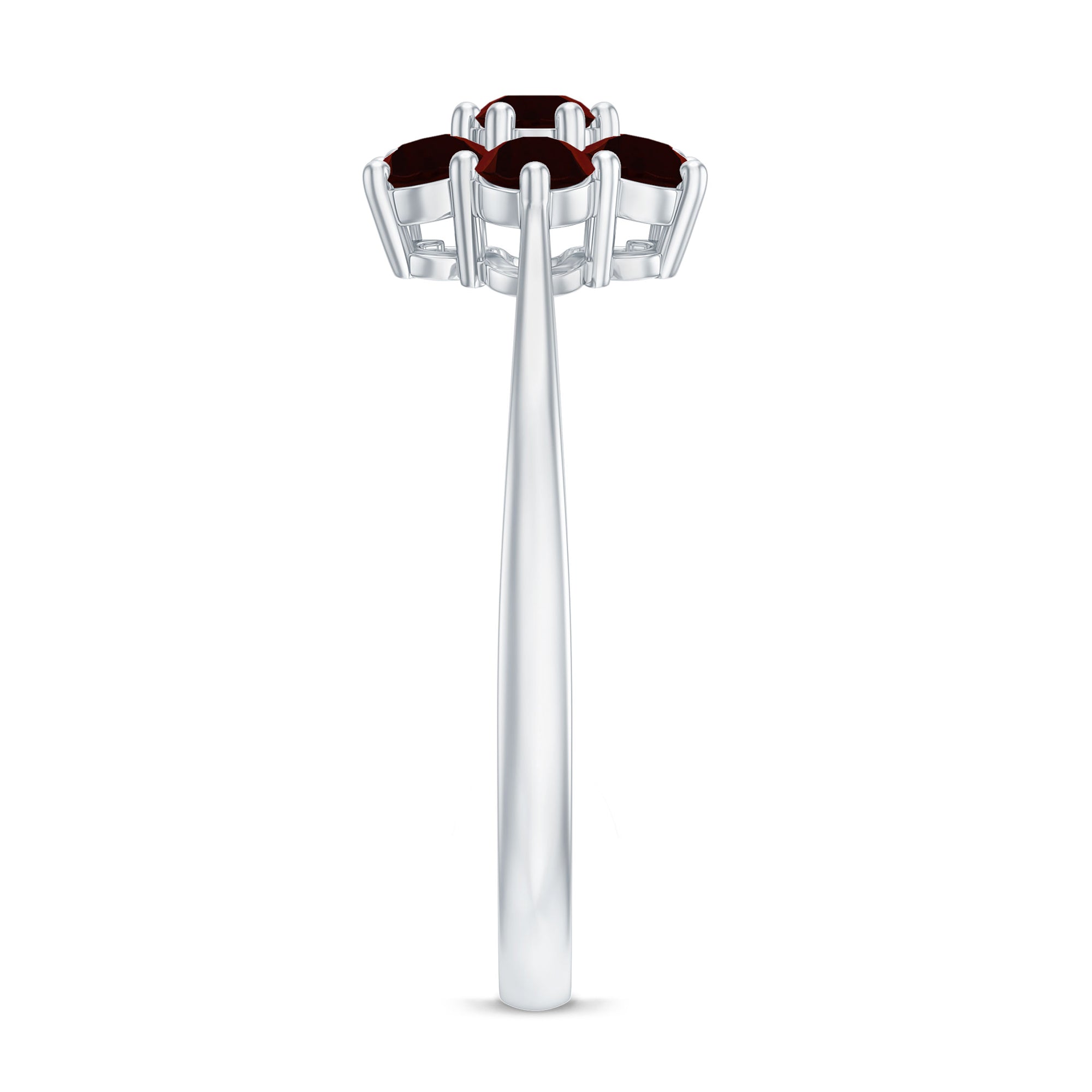 Rosec Jewels-Natural Garnet Flower Cluster Engagement Ring