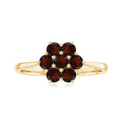 Rosec Jewels-Natural Garnet Flower Cluster Engagement Ring
