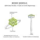 Rosec Jewels-Natural Peridot Flower Cluster Engagement Ring