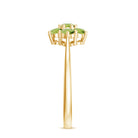 Rosec Jewels-Natural Peridot Flower Cluster Engagement Ring