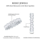 Baguette Shape Moissanite Eternity Wedding Band D-VS1 - Rosec Jewels