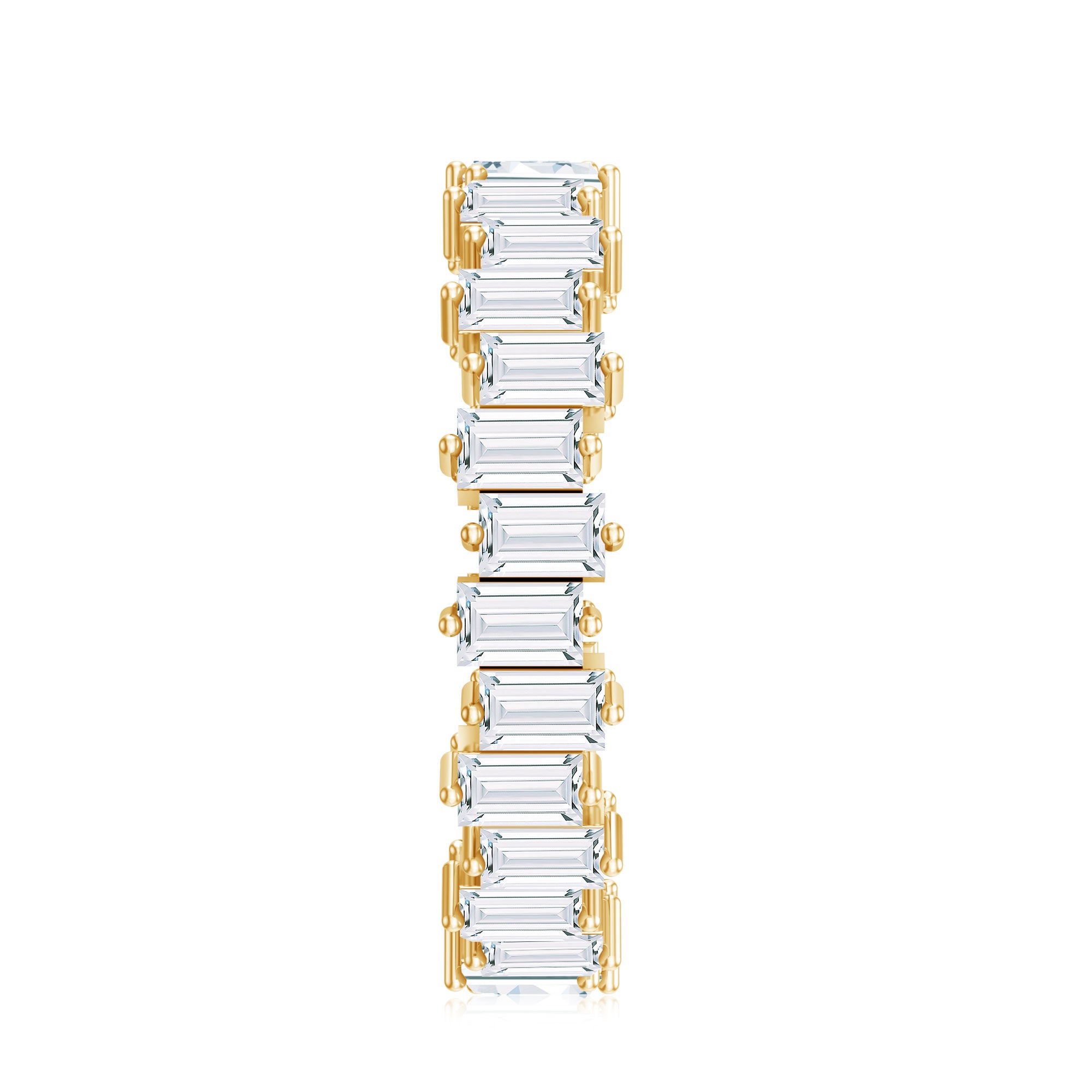 Baguette Shape Moissanite Eternity Wedding Band D-VS1 - Rosec Jewels