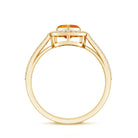 1 Carat Heart Shape Fire Opal Engagement Ring with Diamond Halo AAA - Rosec Jewels