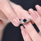 Rosec Jewels-Round Cut Black Onyx and Diamond Stacking Wedding Ring Set