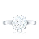 Certified 8 MM Cushion Cut Moissanite Solitaire Engagement Ring D-VS1 - Rosec Jewels