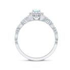 Real Ethiopian Opal Diamond Vintage Looking Engagement Ring with Criss Cross Shank AAA - Rosec Jewels