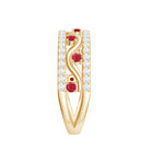 Rosec Jewels-Lab Created Ruby and Diamond Designer Anniversary Band