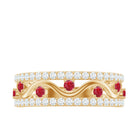 Rosec Jewels-Lab Created Ruby and Diamond Designer Anniversary Band