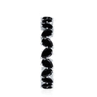 Rosec Jewels-Genuine Pear Shaped Black Onyx Stackable Wedding Band