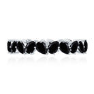 Rosec Jewels-Genuine Pear Shaped Black Onyx Stackable Wedding Band