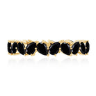 Rosec Jewels-Genuine Pear Shaped Black Onyx Stackable Wedding Band