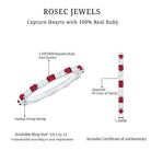 Genuine Baguette Ruby Diamond Eternity Ring for Women AAA - Rosec Jewels