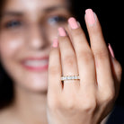Princess Cut Certified Moissanite Full Eternity Ring D-VS1 - Rosec Jewels