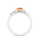 Certified Real 1.2 Carat Citrine Engagement Ring with Moissanite AAA - Rosec Jewels