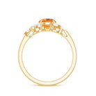 Certified Real 1.2 Carat Citrine Engagement Ring with Moissanite AAA - Rosec Jewels