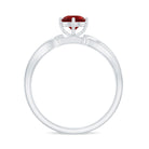 Rosec Jewels-Solitaire Lab Created Ruby Infinity Engagement Ring with Diamonds