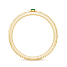 Certified Emerald Vintage Inspired Designer Band Ring AAA - Rosec Jewels
