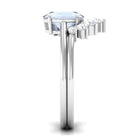 1.25 CT Moonstone and Diamond Engagement Enhancer Ring Set AAA - Rosec Jewels