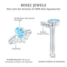 Rosec Jewels-Oval Cut Aquamarine and Diamond Engagement Ring Set
