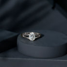 1.25 CT Oval Moissanite Engagement Ring With Certificate D-VS1 - Rosec Jewels