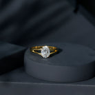 1.25 CT Oval Moissanite Engagement Ring With Certificate D-VS1 - Rosec Jewels
