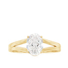 1.25 CT Oval Moissanite Solitaire Engagement Ring Moissanite - ( D-VS1 ) - Color and Clarity - Rosec Jewels