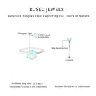 Simple Round Ethiopian Opal Solitaire Ring Ethiopian Opal - ( AAA ) - Quality - Rosec Jewels