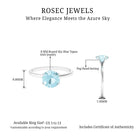 Simple Round Sky Blue Topaz Solitaire Ring Sky Blue Topaz - ( AAA ) - Quality - Rosec Jewels