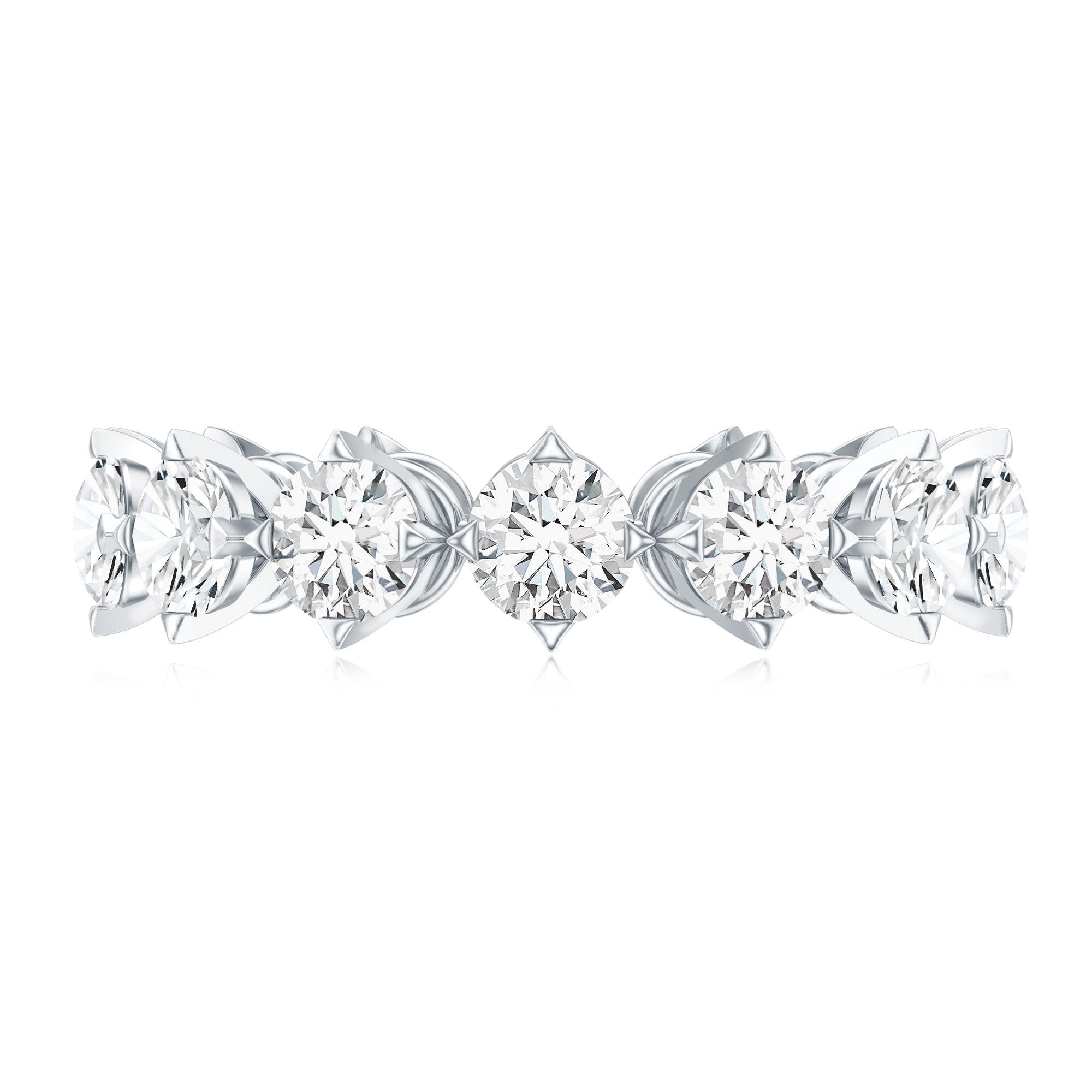 Designer Moissanite Anniversary Band Ring D-VS1 - Rosec Jewels